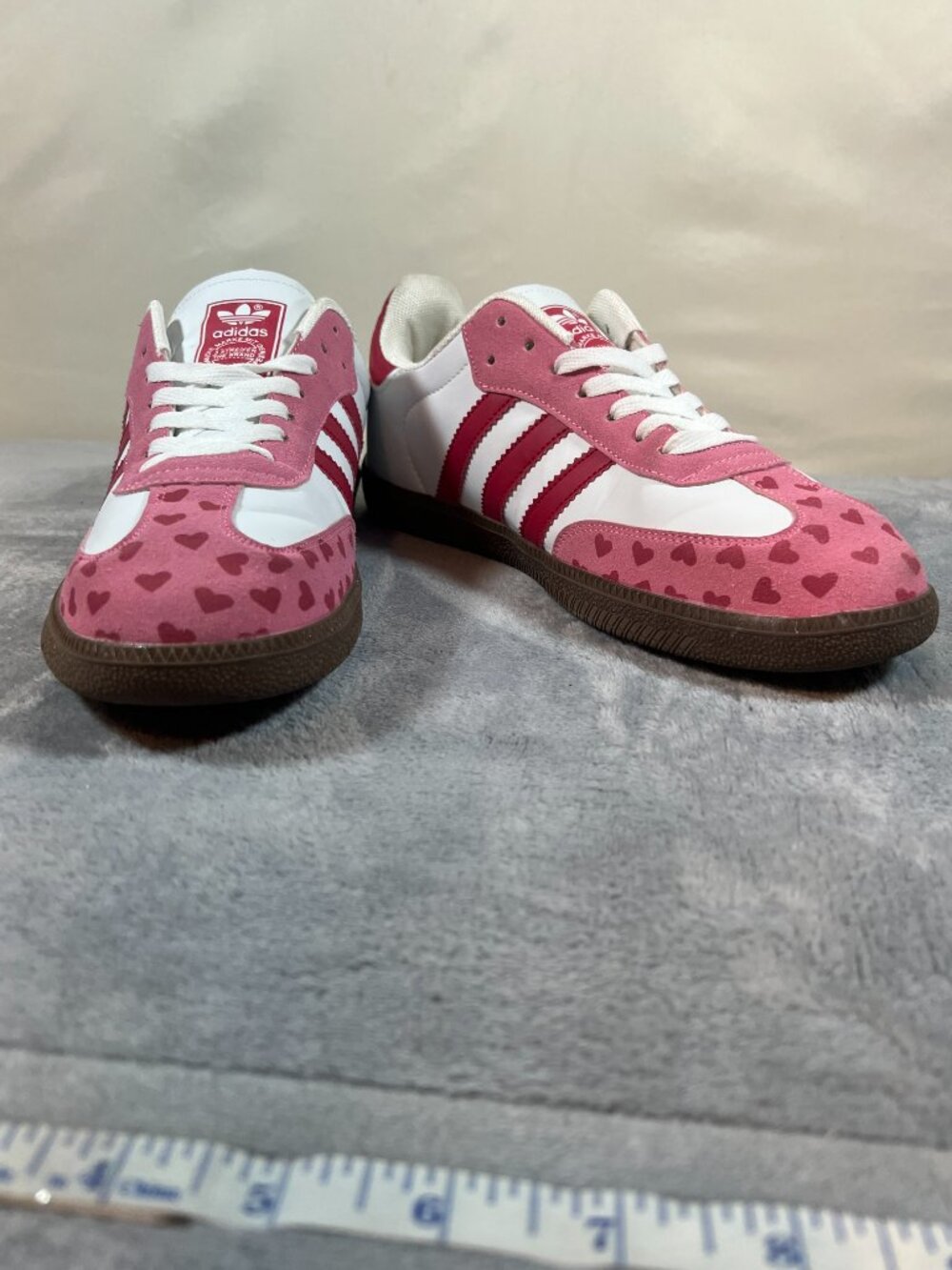 pink Adidas Samba Valentines day edition with heart print 9.5M - Picture 4 of 4